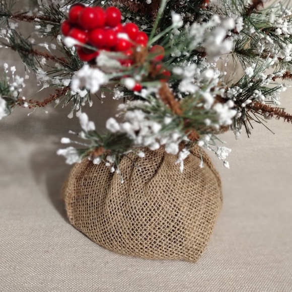 Rustic Flocked Tabletop Tree - Picture 4 of 5